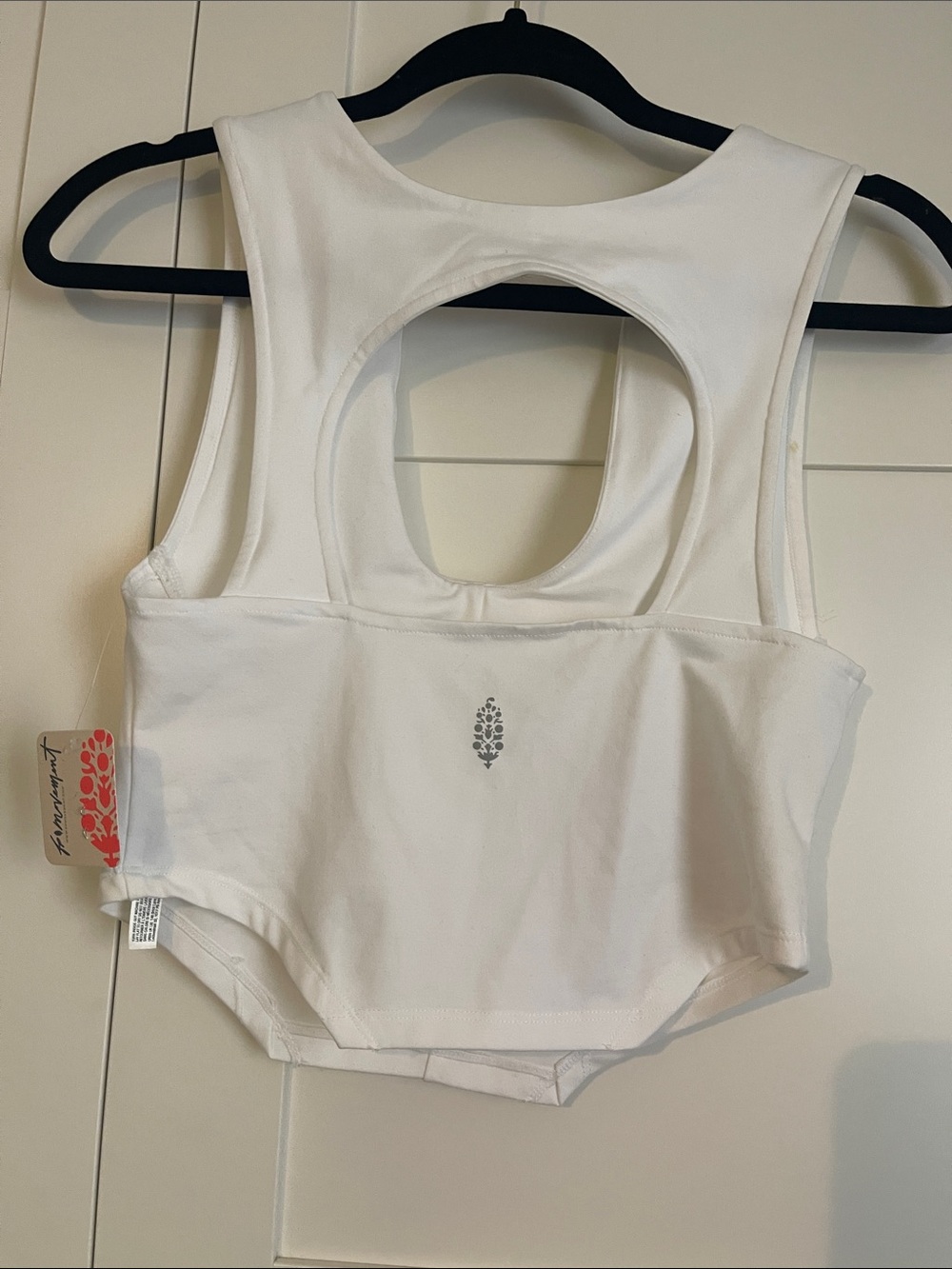 FP Movement Women's White Cropped Tank Top with Scoop Back
